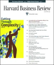 harvard business review, november 2005 audiobook cover image