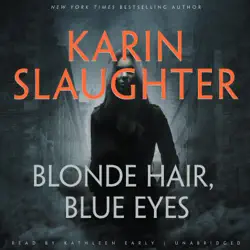 blonde hair, blue eyes audiobook cover image