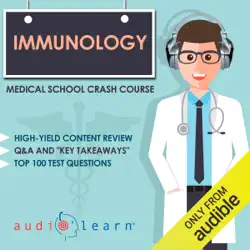 immunology - medical school crash course (unabridged) audiobook cover image