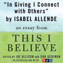 In Giving I Connect With Others MP3 Audiobook