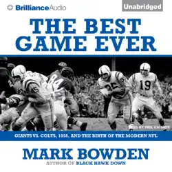 the best game ever: giants vs. colts, 1958, and the birth of the modern nfl (unabridged) audiobook cover image