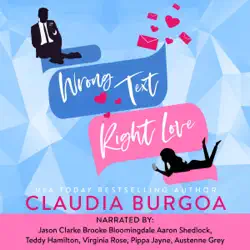 wrong text, right love: an opposites attract romantic comedy (against all odds, book 1) (unabridged) audiobook cover image