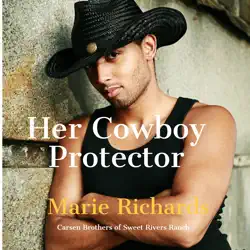 her cowboy protector - a sweet clean marriage of convenience western romance audiobook cover image