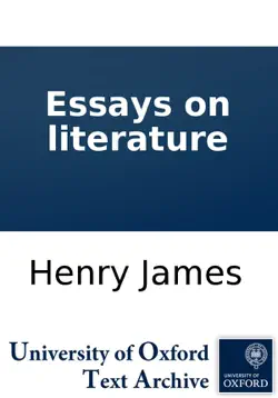 essays on literature imagen de la portada del libro