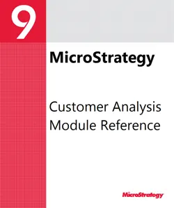 customer analysis module reference for microstrategy 9.2.1 book cover image