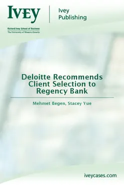 deloitte recommends client selection to regency bank book cover image