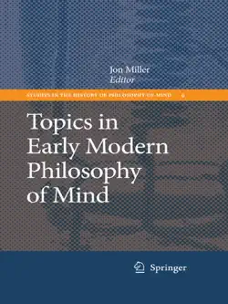 topics in early modern philosophy of mind book cover image