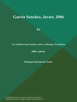 garcia sanchez, javier, 2006: k2 book cover image