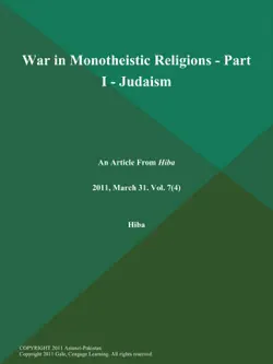 war in monotheistic religions - part i - judaism book cover image