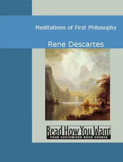 meditations of first philosophy book cover image