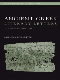 ancient greek literary letters book cover image