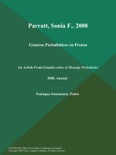 Parratt, Sonia F., 2008: Generos Periodisticos en Prensa book summary, reviews and downlod