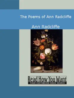 the poems of ann radcliffe book cover image