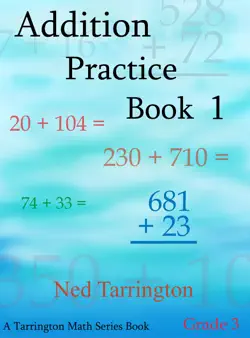addition practice book 1, grade 3 book cover image
