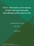 -FIAT - Information on Investments, Product Plan and Geographic Diversification of Revenues for 2011 synopsis, comments