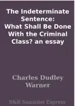 The Indeterminate Sentence: What Shall Be Done With the Criminal Class? an essay sinopsis y comentarios