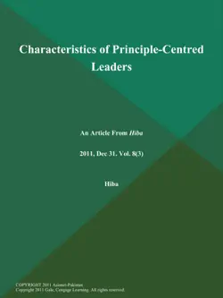 characteristics of principle-centred leaders book cover image