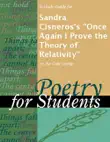 A Study Guide for Sandra Cisneros's "Once Again I Prove the Theory of Relativity" sinopsis y comentarios