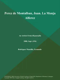 perez de montalban, juan. la monja alferez book cover image