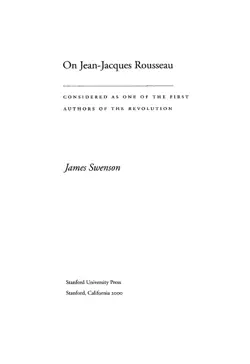 on jean-jacques rousseau book cover image