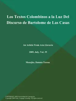 los textos colombinos a la luz del discurso de bartolome de las casas book cover image