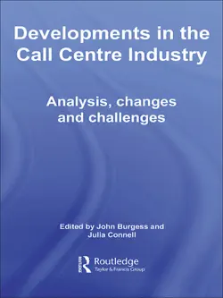 developments in the call centre industry book cover image