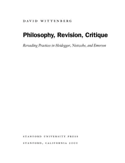 philosophy, revision, critique book cover image