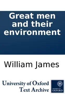 great men and their environment book cover image