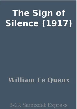 the sign of silence (1917) imagen de la portada del libro