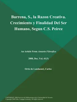 barrena, s., la razon creativa. crecimiento y finalidad del ser humano, segun c.s. peirce book cover image