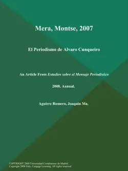mera, montse, 2007: el periodismo de alvaro cunqueiro book cover image