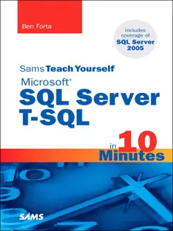 sams teach yourself microsoft sql server t-sql in 10 minutes book cover image