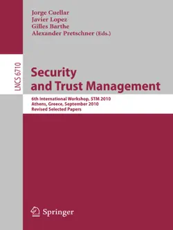 security and trust management book cover image