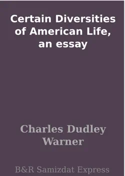 certain diversities of american life, an essay book cover image