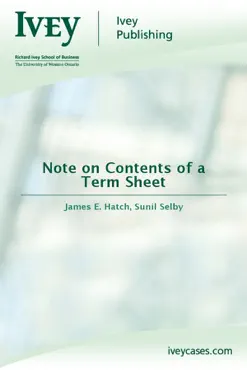 note on contents of a term sheet book cover image