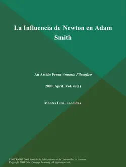 la influencia de newton en adam smith book cover image