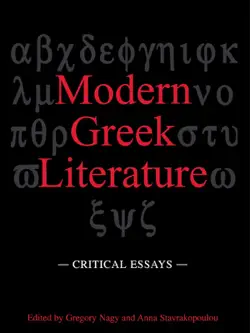 modern greek literature book cover image