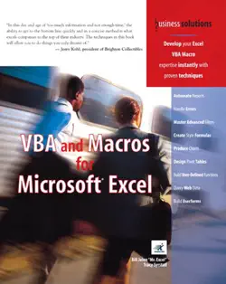vba and macros for microsoft excel book cover image