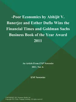 -poor economics by abhijit v. banerjee and esther duflo wins the financial times and goldman sachs business book of the year award 2011 book cover image