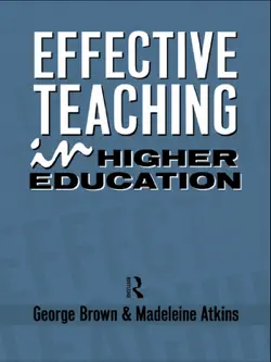 effective teaching in higher education imagen de la portada del libro
