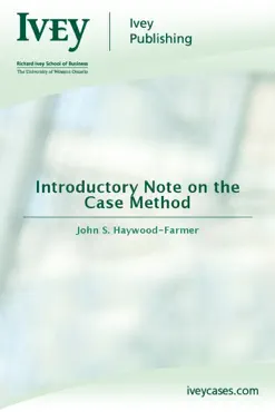 introductory note on the case method book cover image