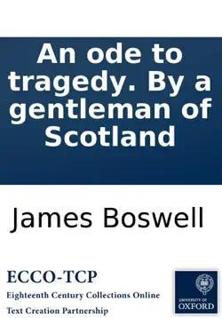 an ode to tragedy. by a gentleman of scotland imagen de la portada del libro