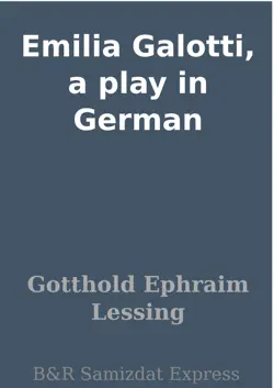 emilia galotti, a play in german imagen de la portada del libro