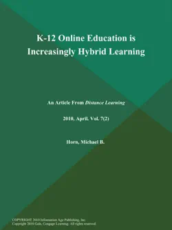 k-12 online education is increasingly hybrid learning book cover image