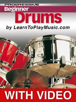 beginner drums lessons - progressive with video book cover image