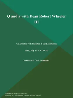 q and a with dean robert wheeler iii book cover image