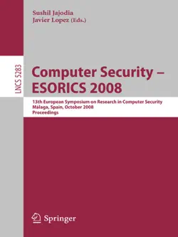 computer security - esorics 2008 book cover image