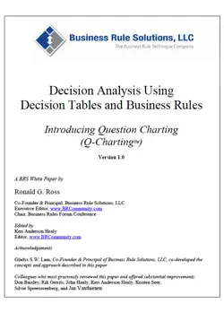 decision analysis using decision tables and business rules book cover image