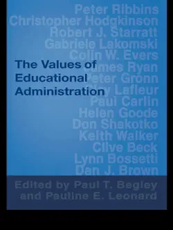 the values of educational administration book cover image