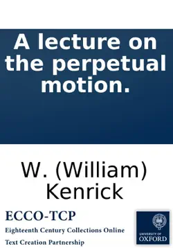 a lecture on the perpetual motion. imagen de la portada del libro